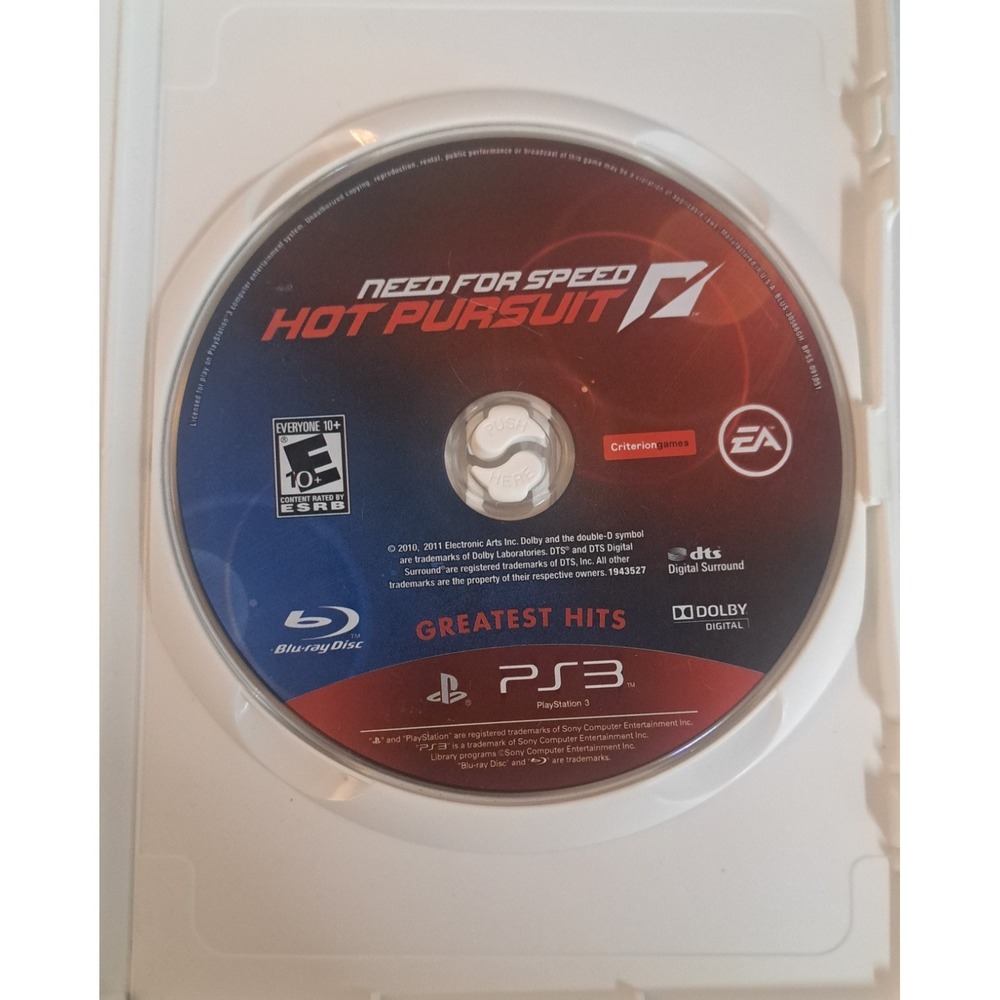 Need for Speed Hot Pursuit Greatest Hits PS3 PlayStation 3 Game Tested